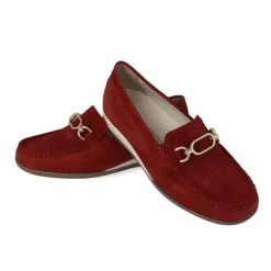 Klaveness Anita Loafer Red Split Women