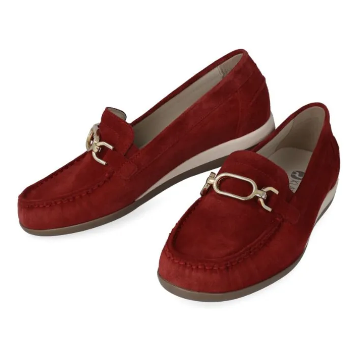Klaveness Anita Loafer Red Split Women
