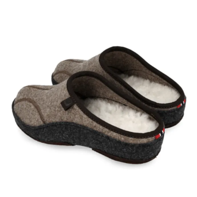 Klaveness Slipper Whool Dark Beige Women