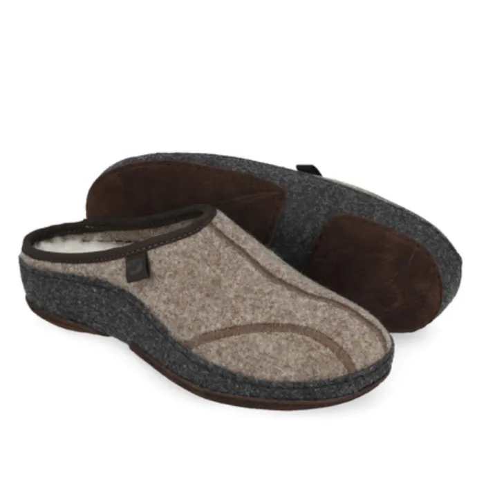 Klaveness Slipper Whool Dark Beige Women