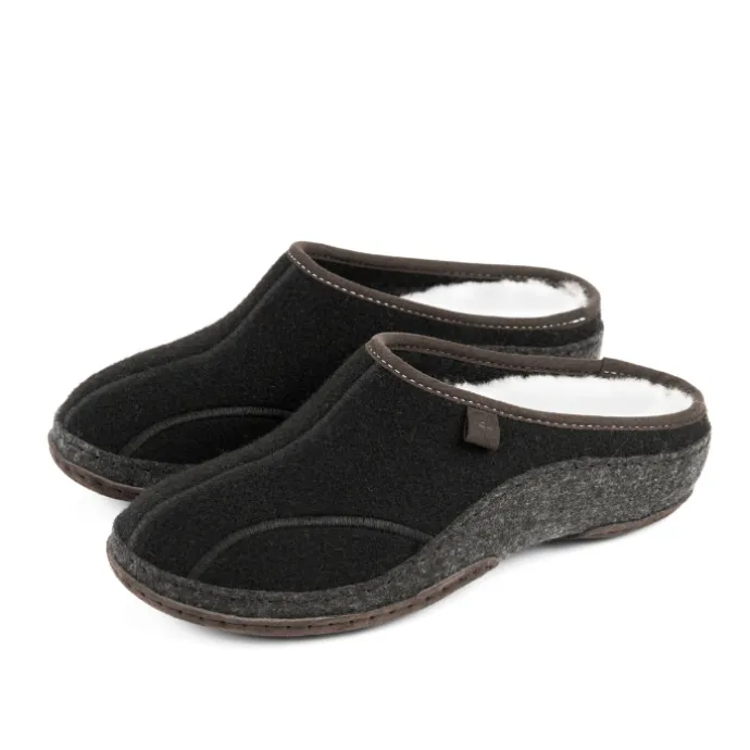 Klaveness Slipper Wool Black Unisex