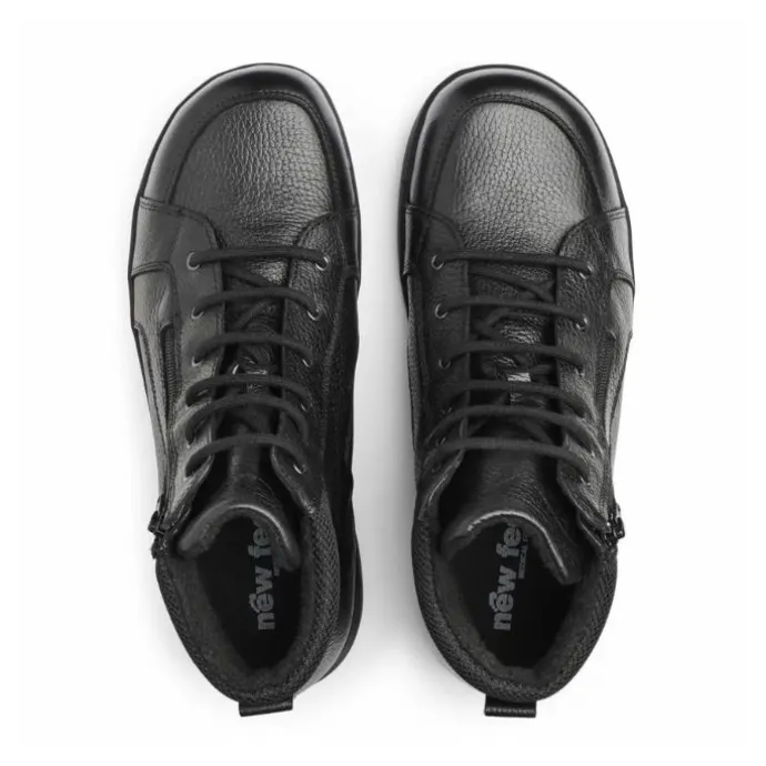 New Feet Boot With Lace And Zipper Black Men
