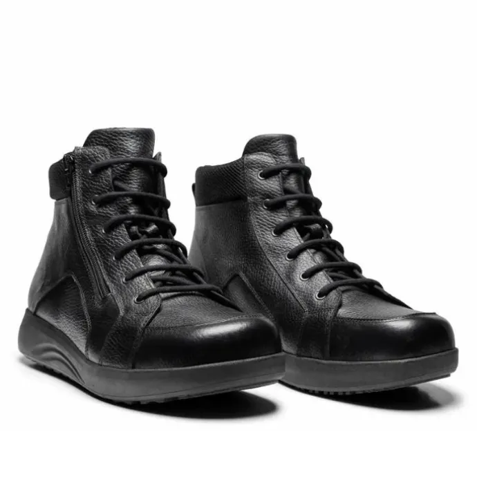 New Feet Boot With Lace And Zipper Black Men