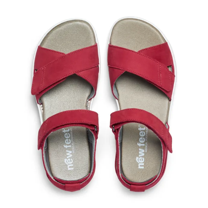 New Feet Sandal Heelcap Red Women
