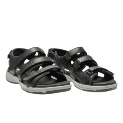 New Feet Sandal Plain Leather Black Women