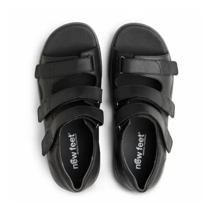 New Feet Sandal With Heelcap Black Men