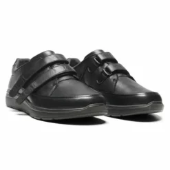 New Feet Velcro Leather/Stretch Black Men