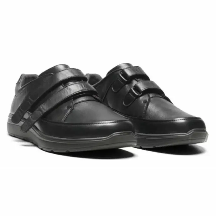 New Feet Velcro Leather/Stretch Black Men