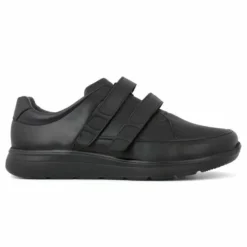 New Feet Velcro Leather/Stretch Black Men