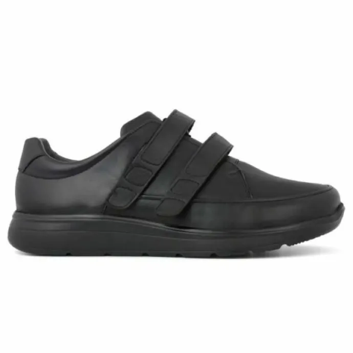 New Feet Velcro Leather/Stretch Black Men