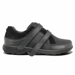 New Feet Velcro Leather/Stretch Black Women